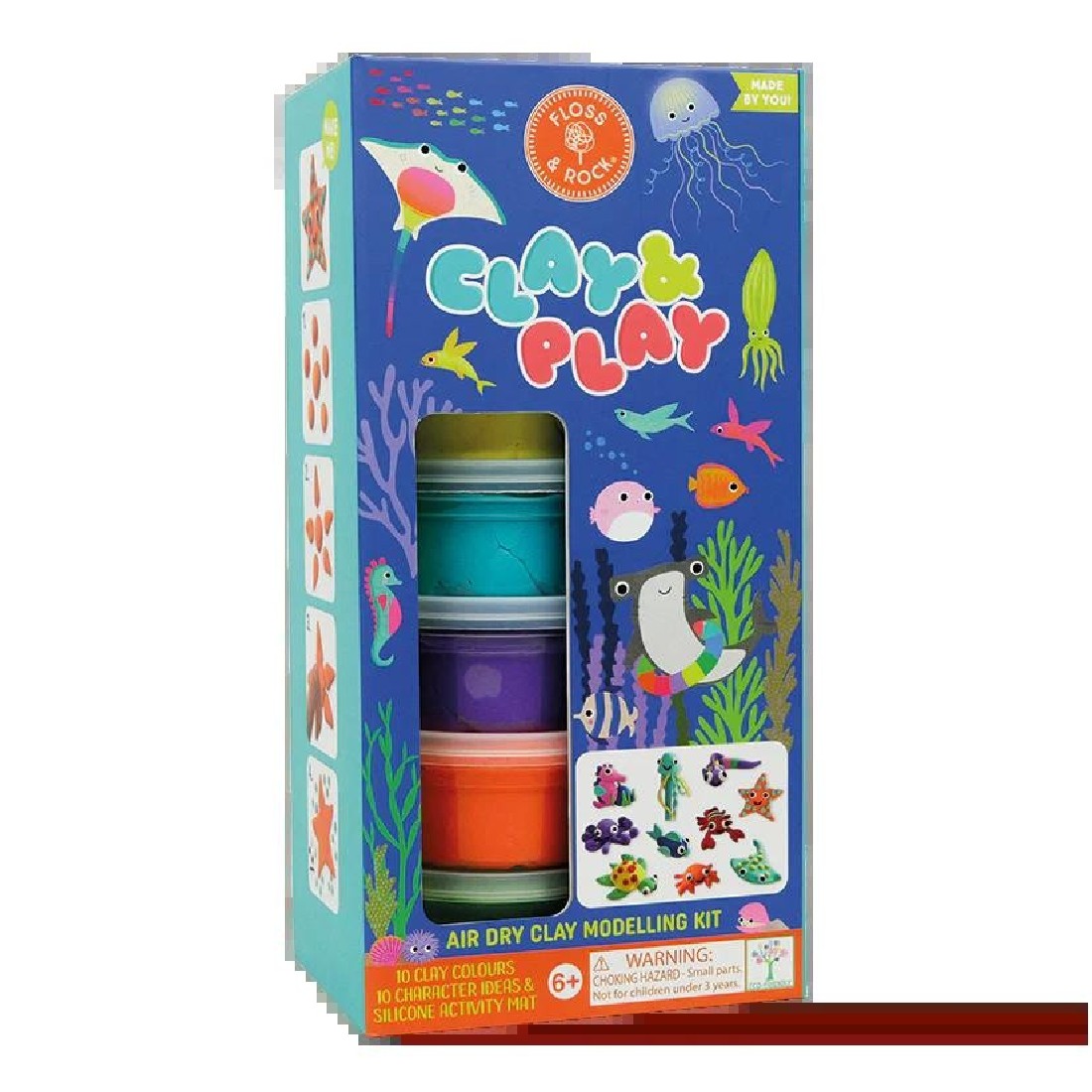 Κατασκευή με πηλό Clay & Play Ocean 50P6135 Floss & Rock.