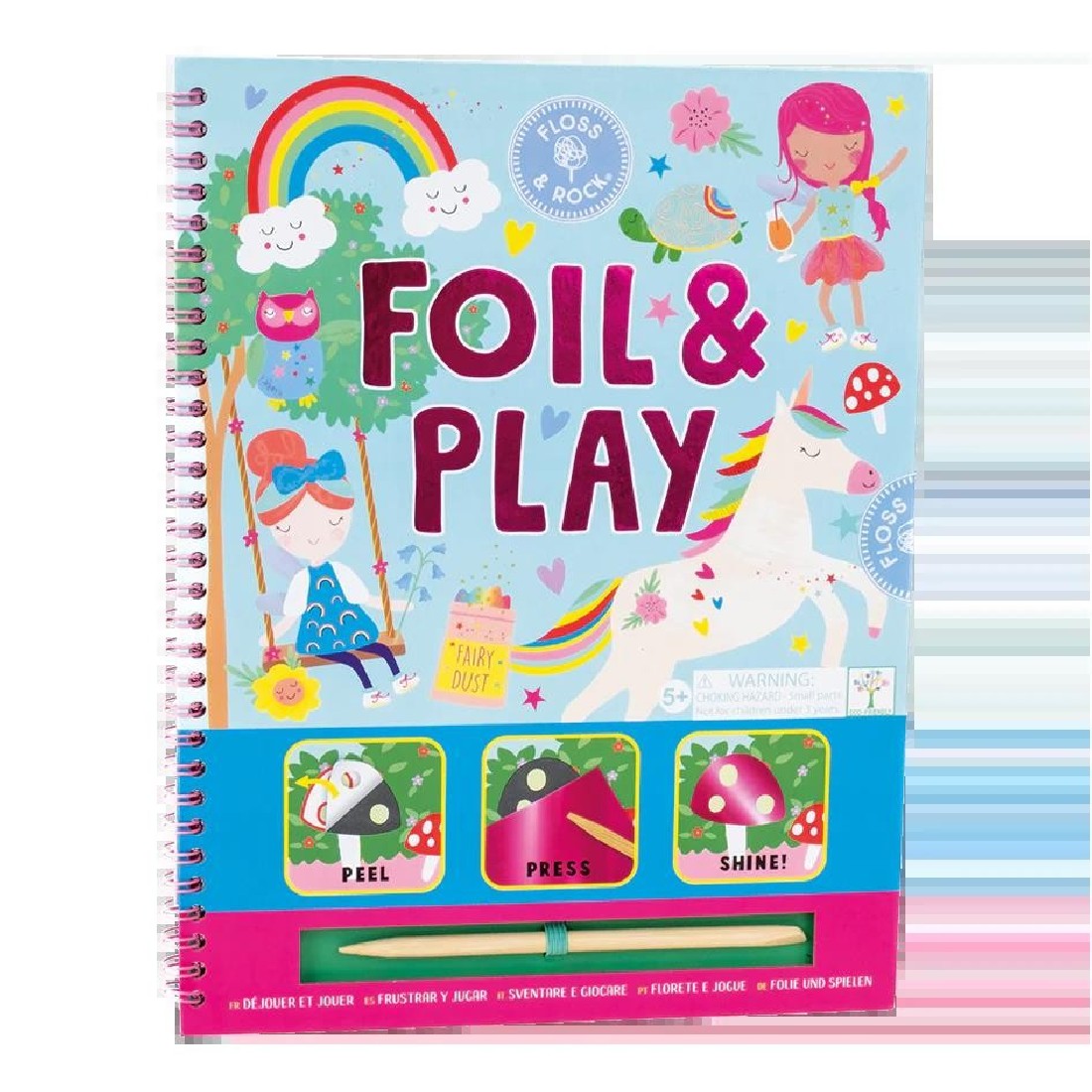 Μπλοκ χειροτεχνείας Foil & Play Rainbow Fairy 49P6048 Floss & Rock