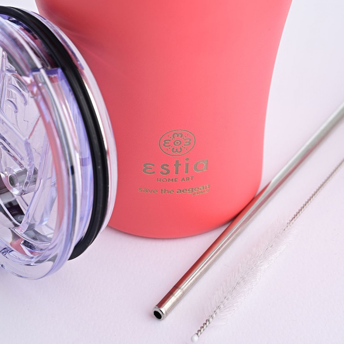 Θερμός Coffee Mug Save the Aegean 350ml Fusion Coral 12199 Estia Home Art
