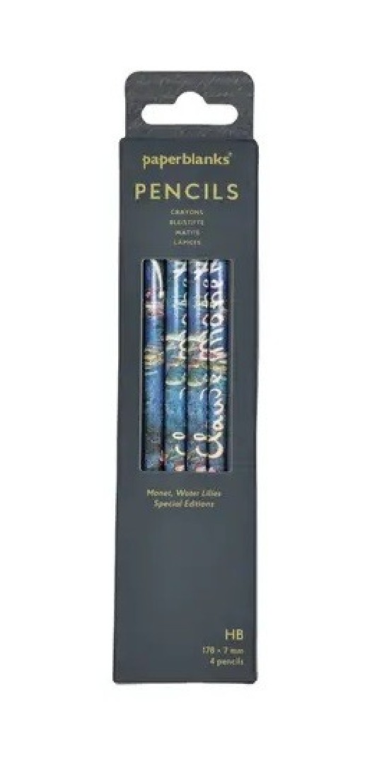 Paperblanks pencils set of 4 Monet, Water Lilies