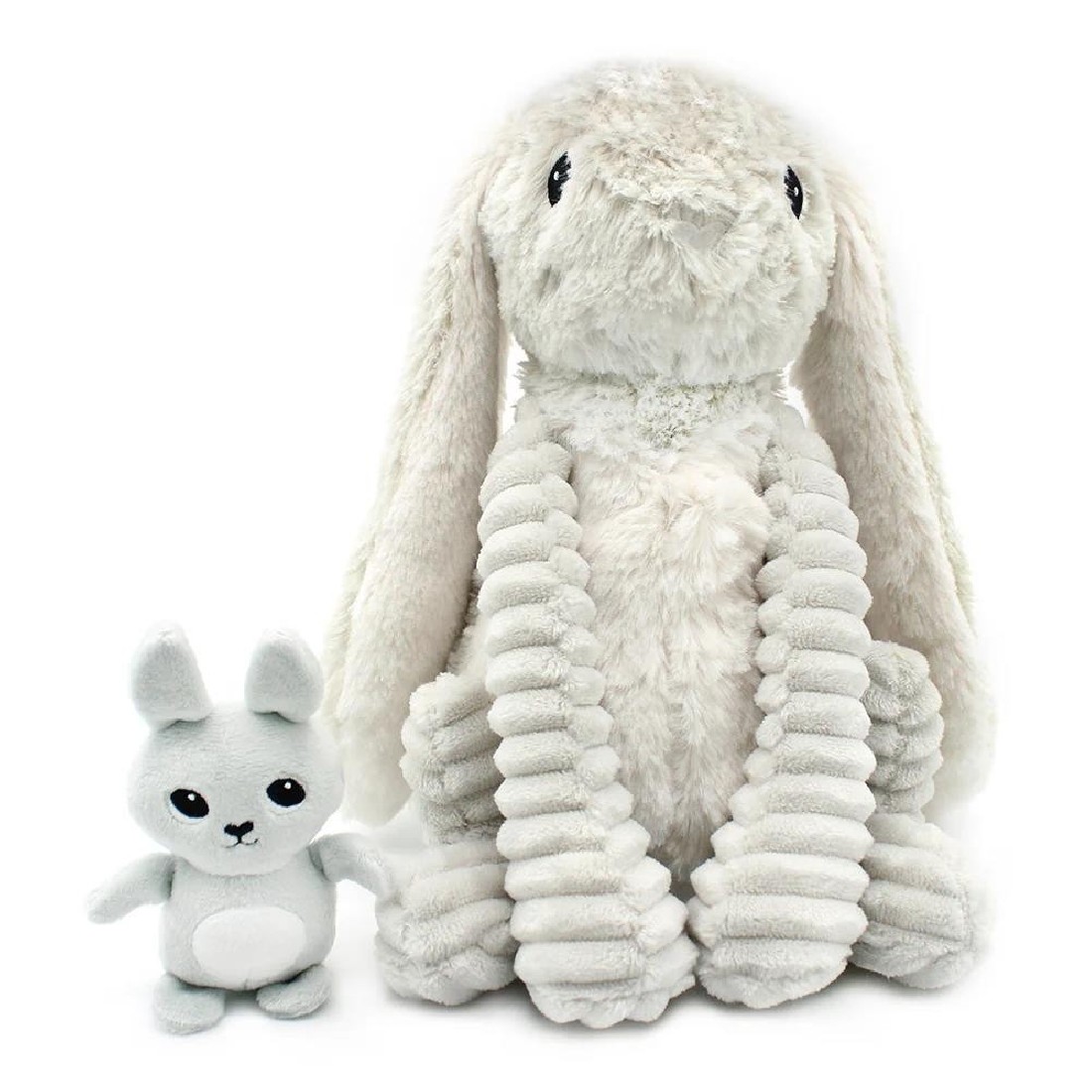 Toudou the rabbit plush toy grey mum and baby Les Ptipotos 74003 Les Deglingos.