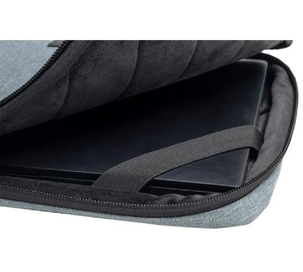 Τσάντα γκρι 2 θέσεων με φερμουάρ για Laptop 15-16 17144Ε Grey Exacompta