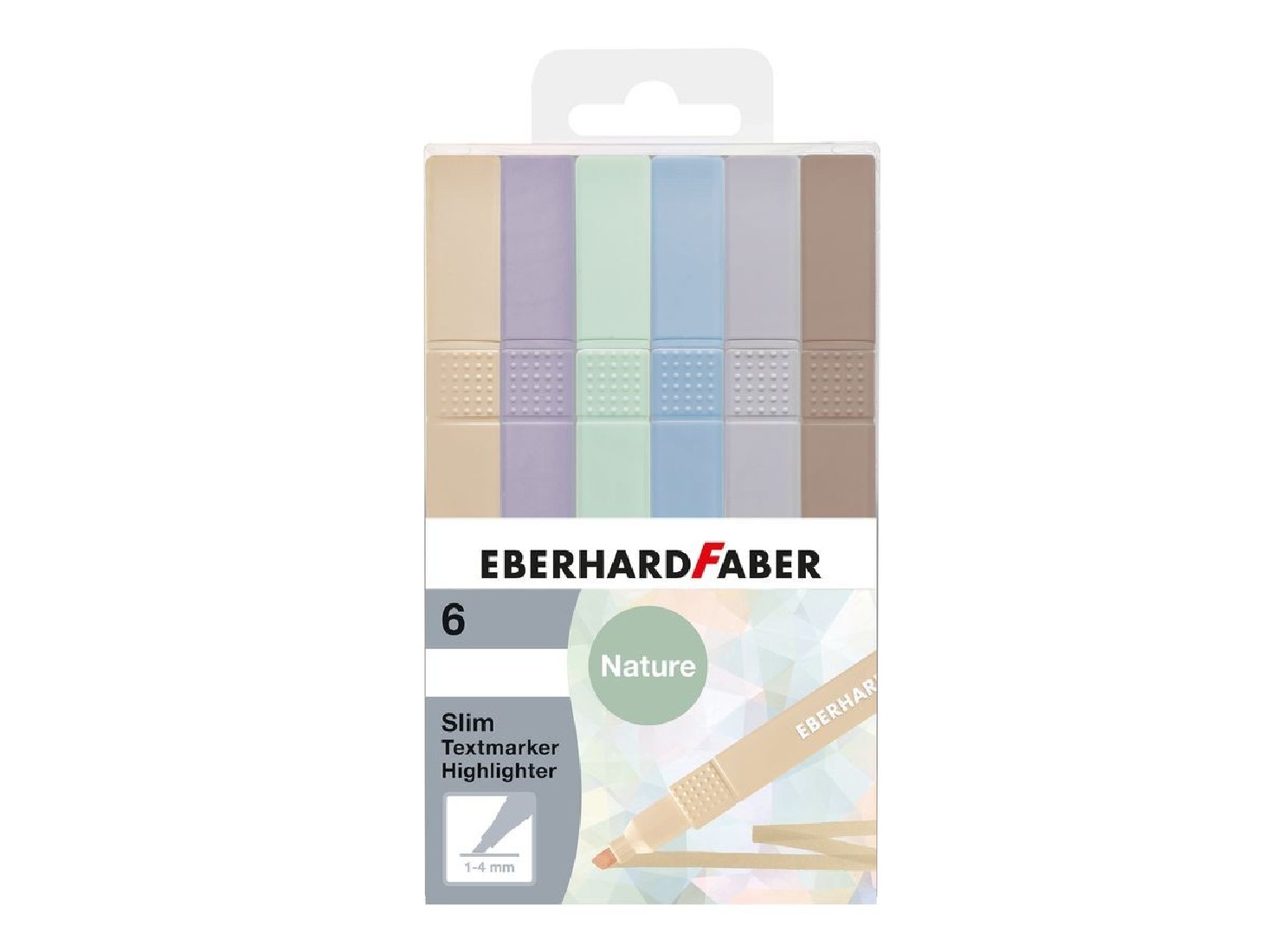 Μαρκαδόροι Υπογράμμισης slim 6 Nature χρώματα Eberhard Faber 551505