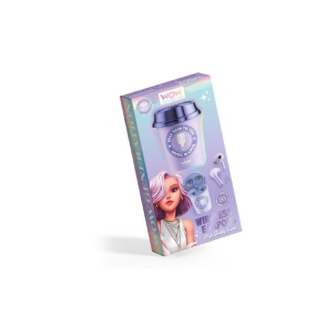 Wireless Earpods Purple 88754 Wow Generation