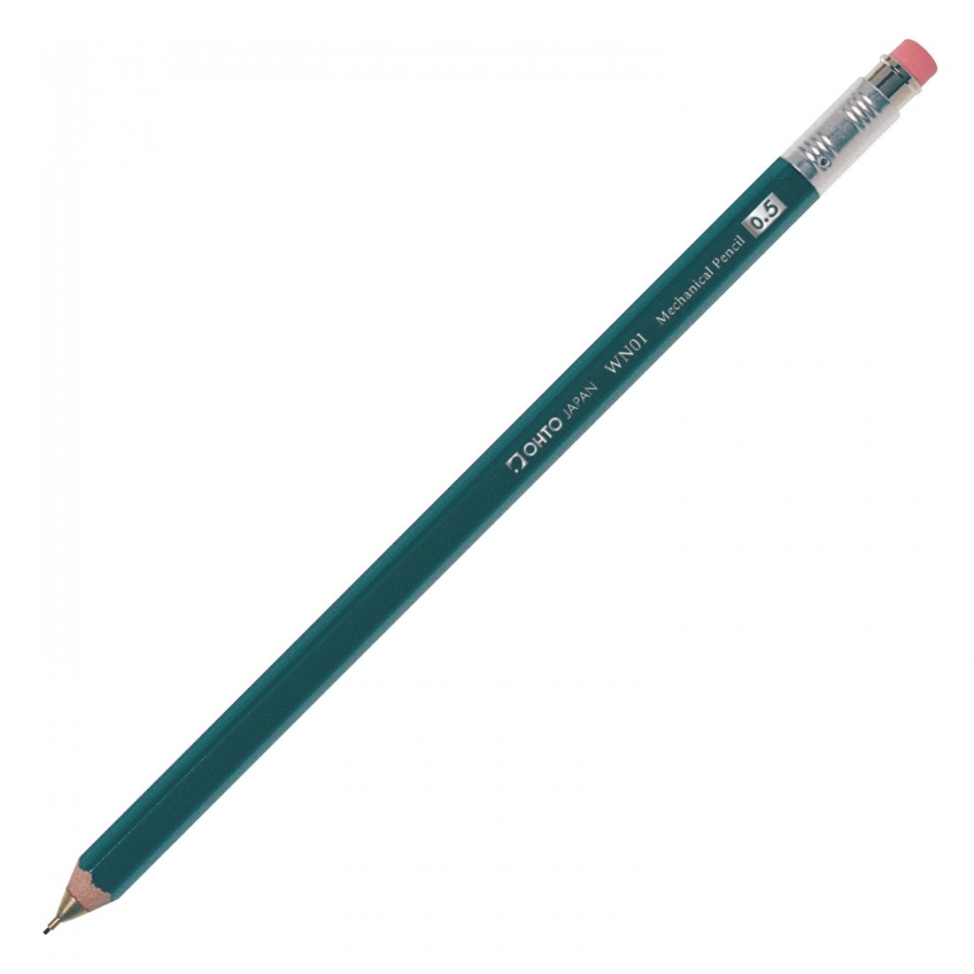 Ohto wooden mechanical pencil 0,5mm, WN01-SP5-GN, green