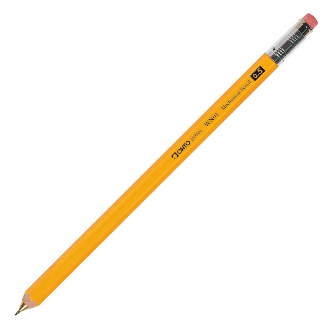 Ohto wooden mechanical pencil 0,5mm, WN01-SP5-YL,  yellow