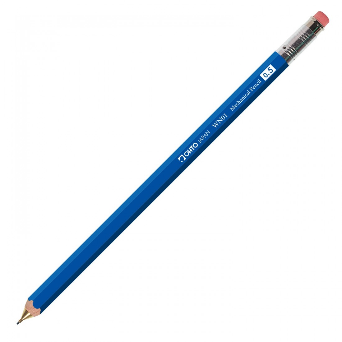 Ohto wooden mechanical pencil 0,5mm, WN01-SP5-BL,  blue