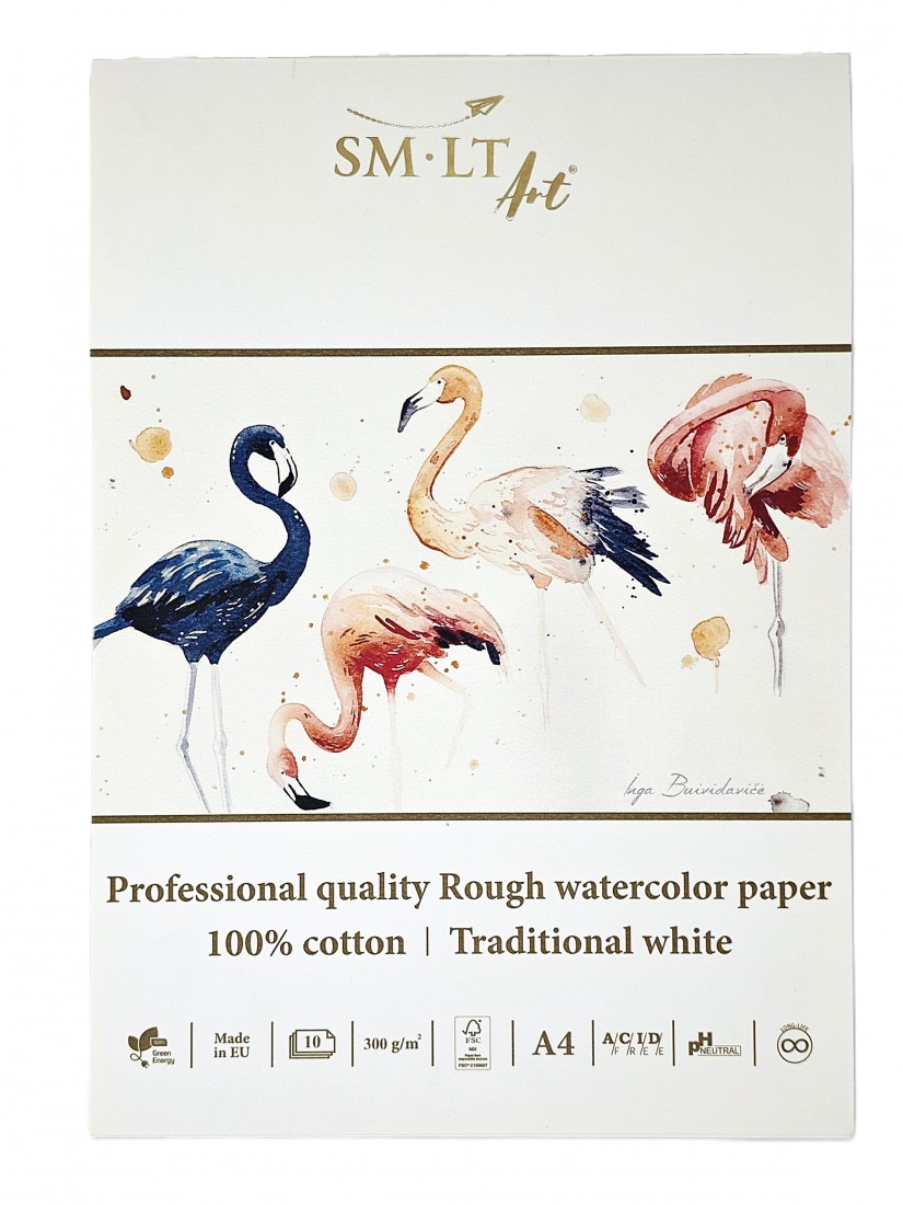 SM-LT ART Watercolor notebook Rough Pro A4 300 g/m2 (100% cotton) 10 sheets with hard back FSC Mix