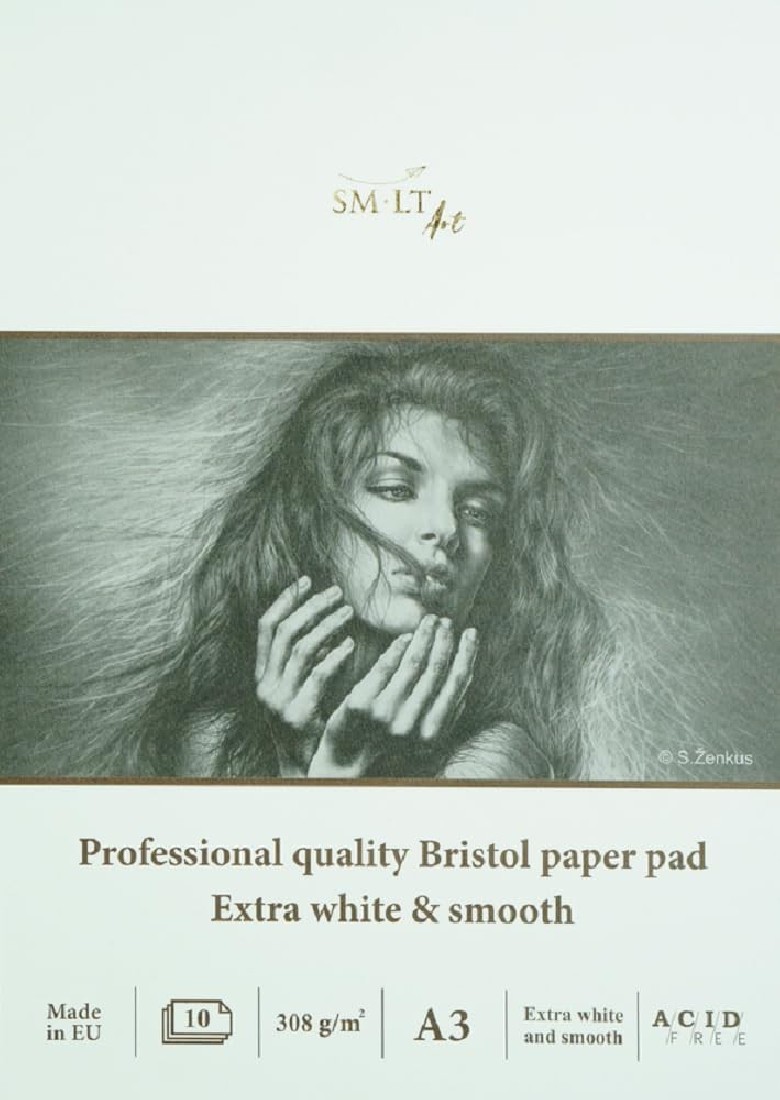 SM-LT ART Professional Quality Bristol Paper Pad A3  10sh 308gsm