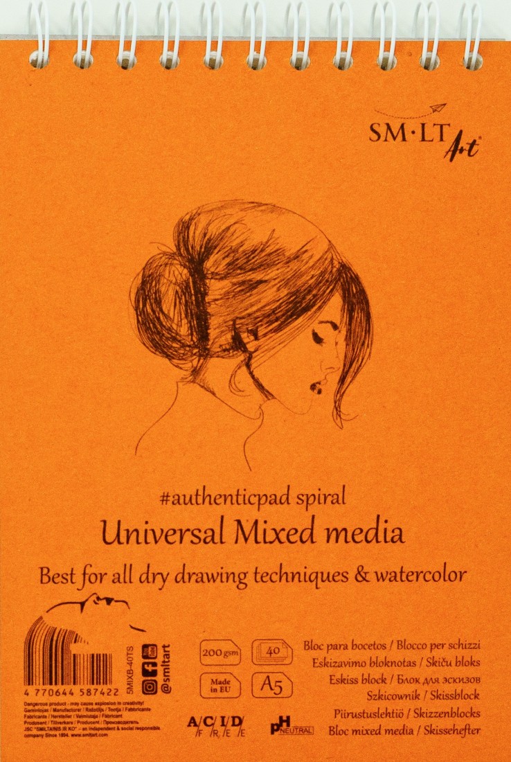 SM-LT ART Mixed Media Universal A5 40sh 200gsm