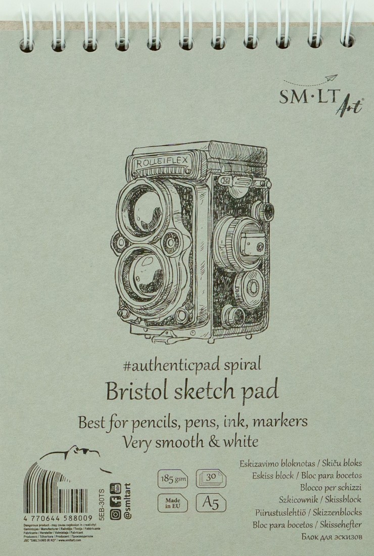 SM-LT ART Bristol  Sketch Pad A5  30sh 185gsm