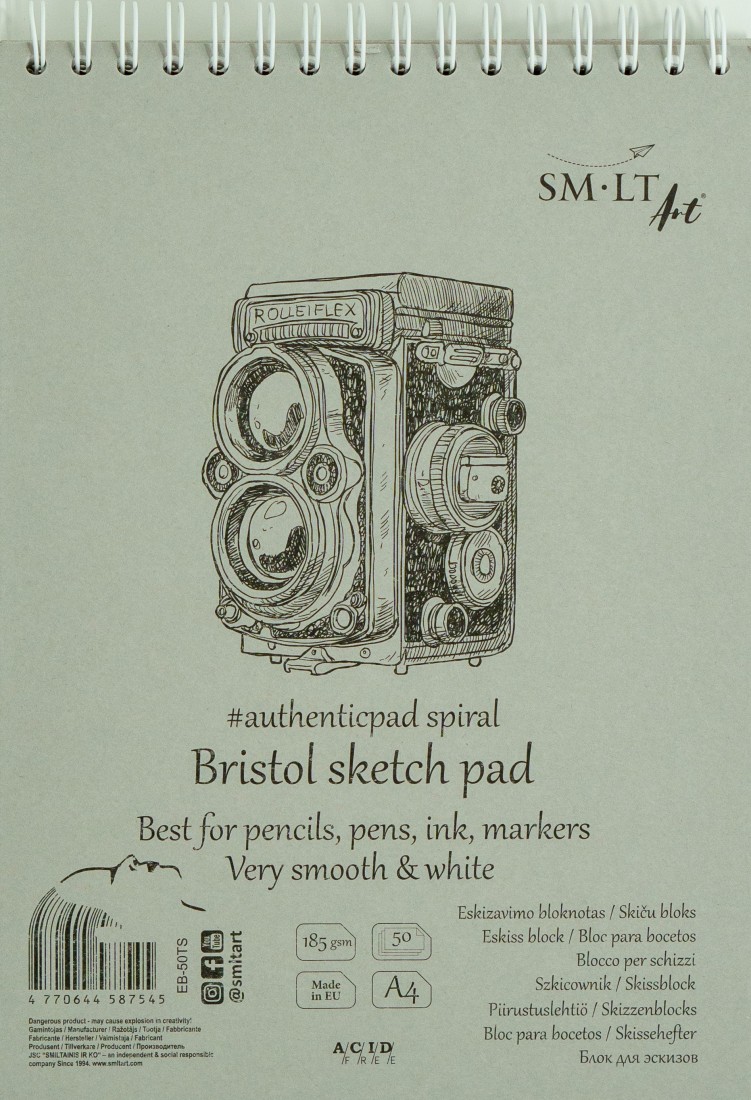 SM-LT ART Bristol  Sketch Pad A4  50sh 185gsm
