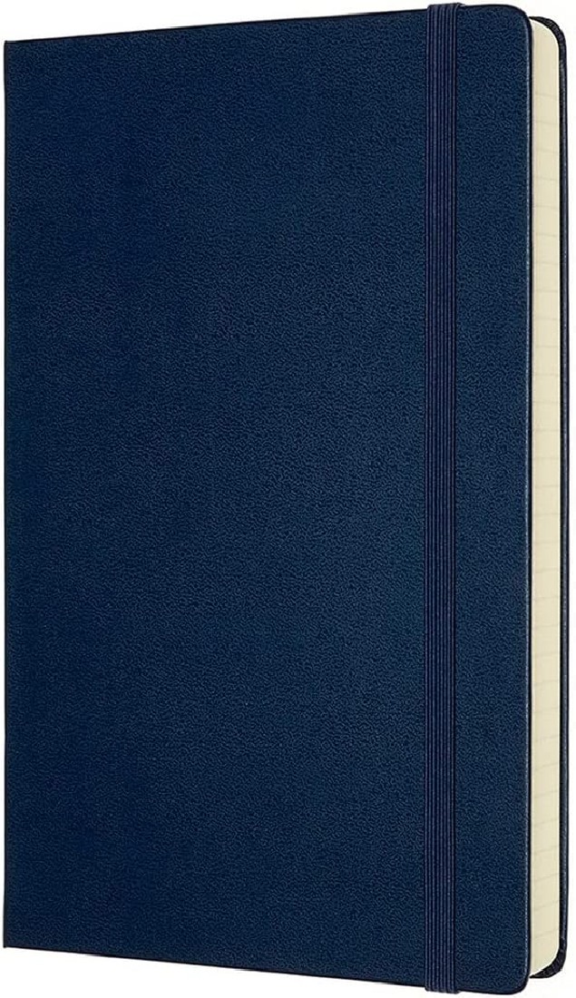 Moleskine Notebook Ruled Expanded Version Large 13x21 Sapphire Blue Hard Cover