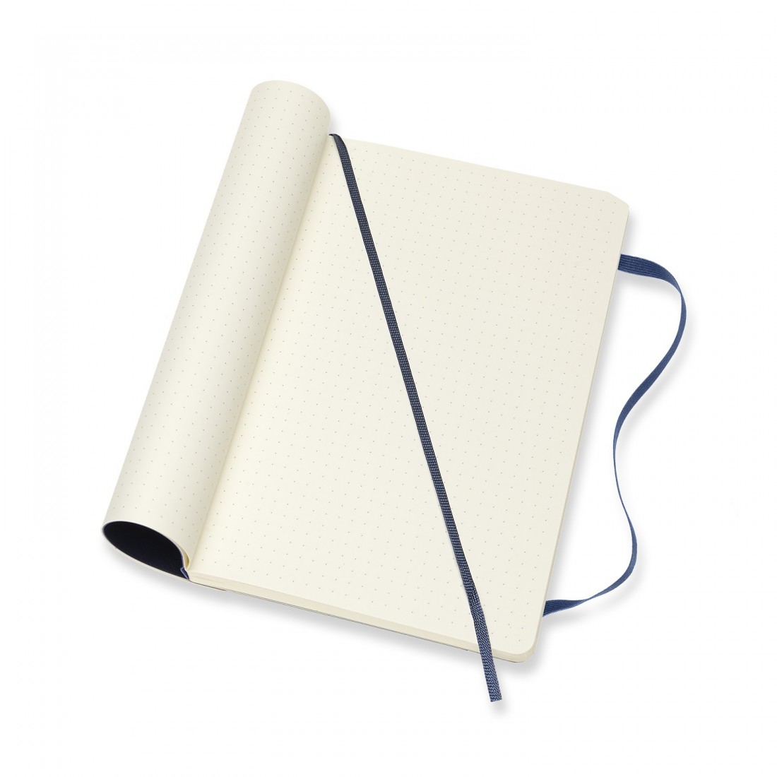 Notebook Large 13x21 Dotted Sapphire Blue Soft Cover Moleskine.