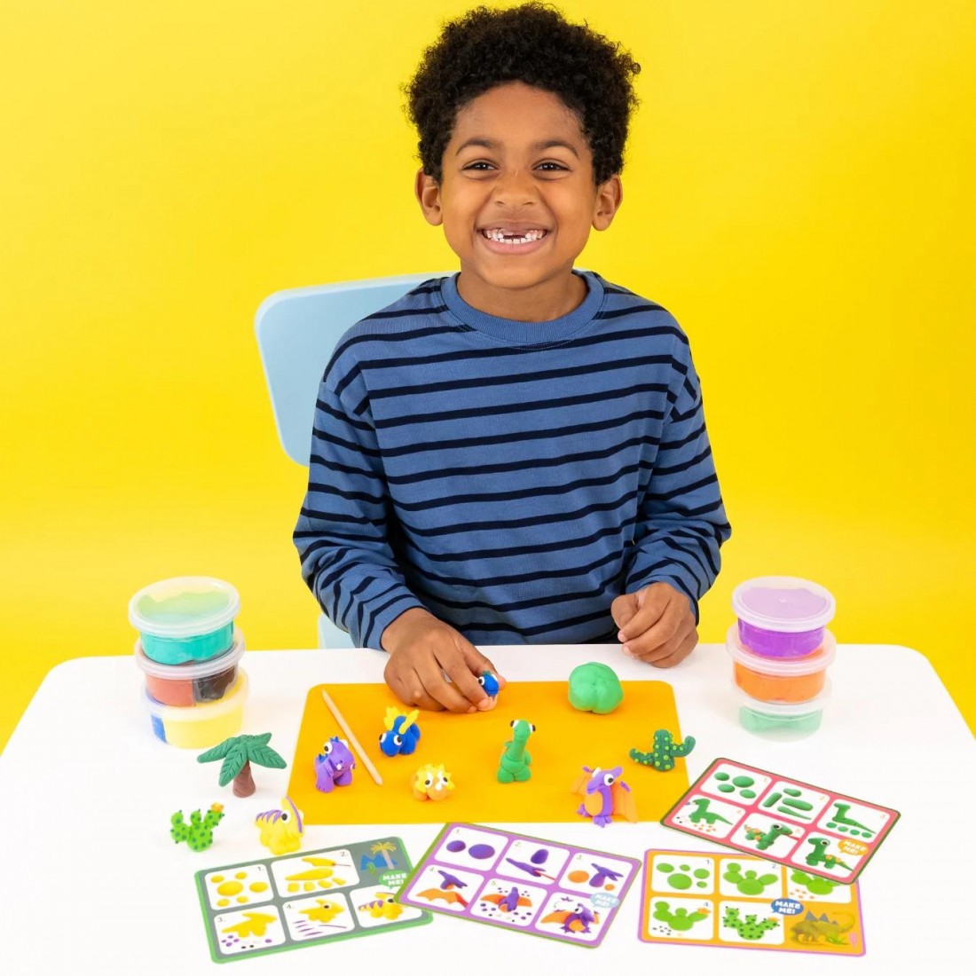 Κατασκευή με πηλό Clay & Play Dinosaur 50P6138 Floss & Rock