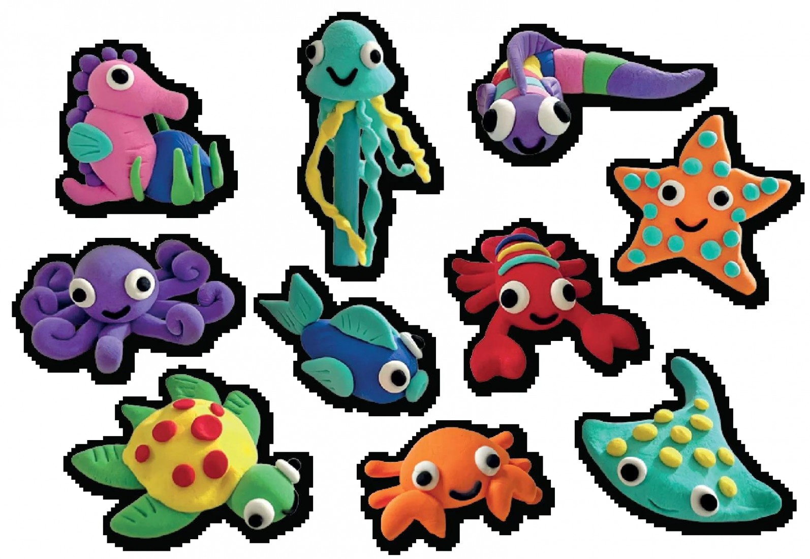 Κατασκευή με πηλό Clay & Play Ocean 50P6135 Floss & Rock.