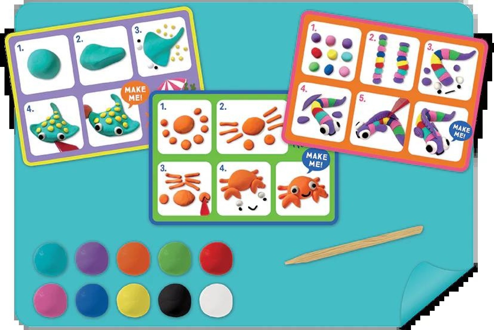 Κατασκευή με πηλό Clay & Play Ocean 50P6135 Floss & Rock.