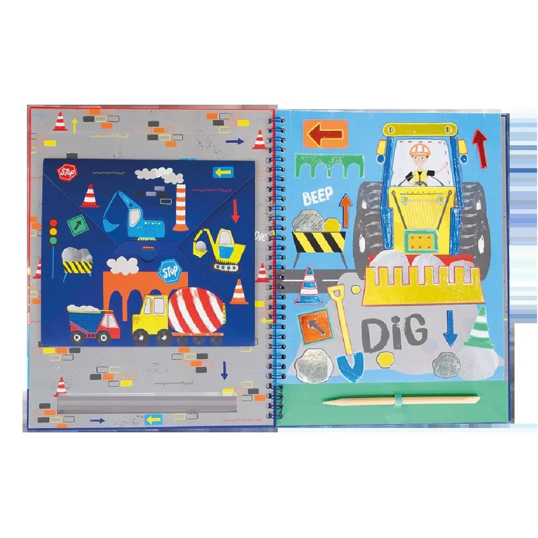 Μπλοκ χειροτεχνείας Foil & Play Contsruction 49P6050 Floss & Rock