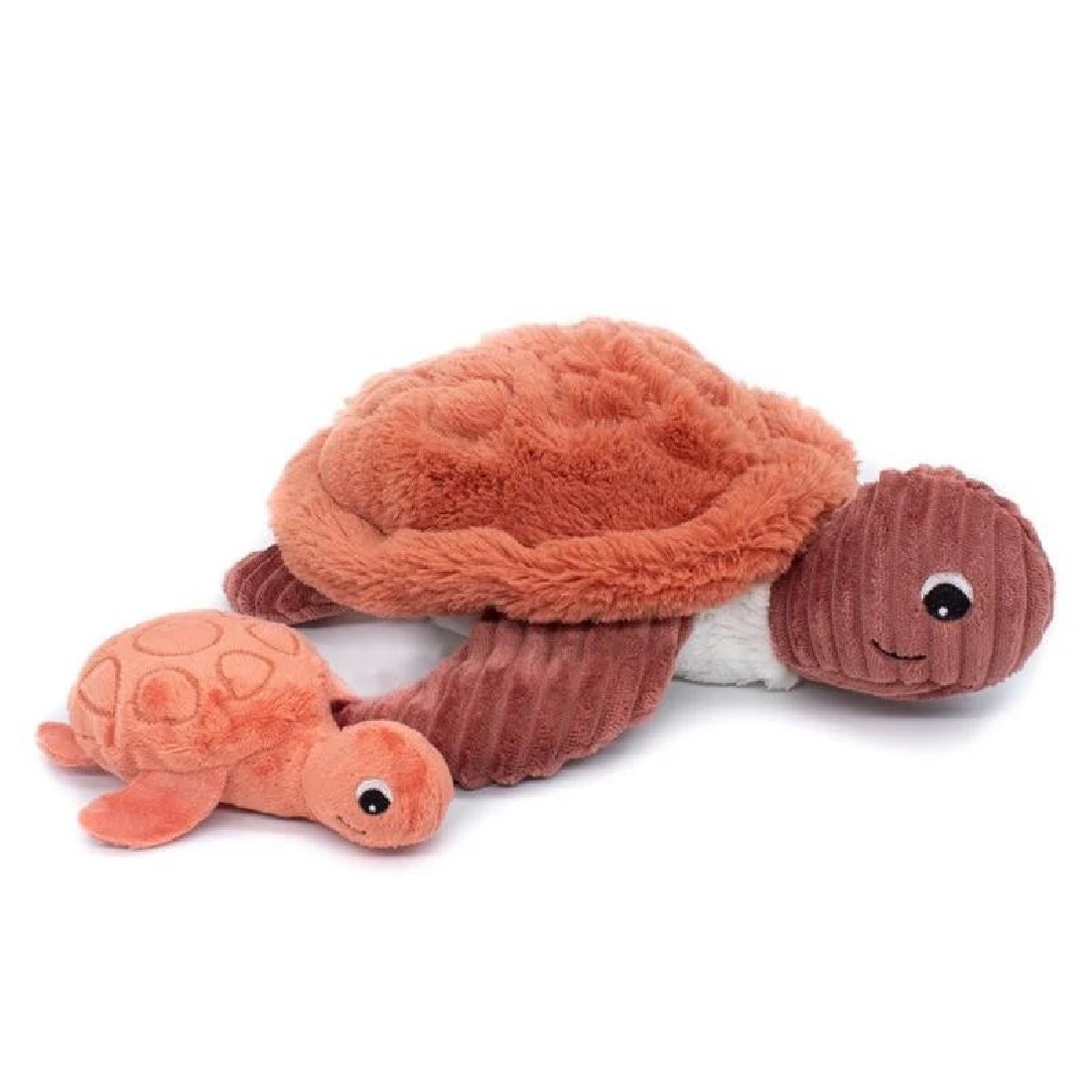 Sauvenou turtle plush mother and her terracotta baby Les Ptipotos 73502 Les Deglingos