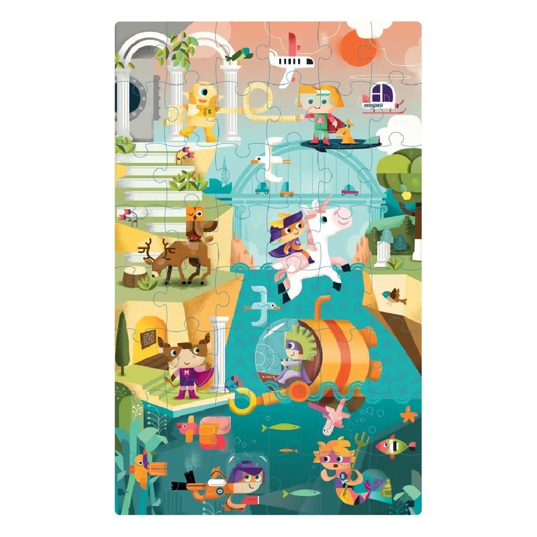 Floor Puzzle 60τμχ. Supermythos 28446 Oddy at sea