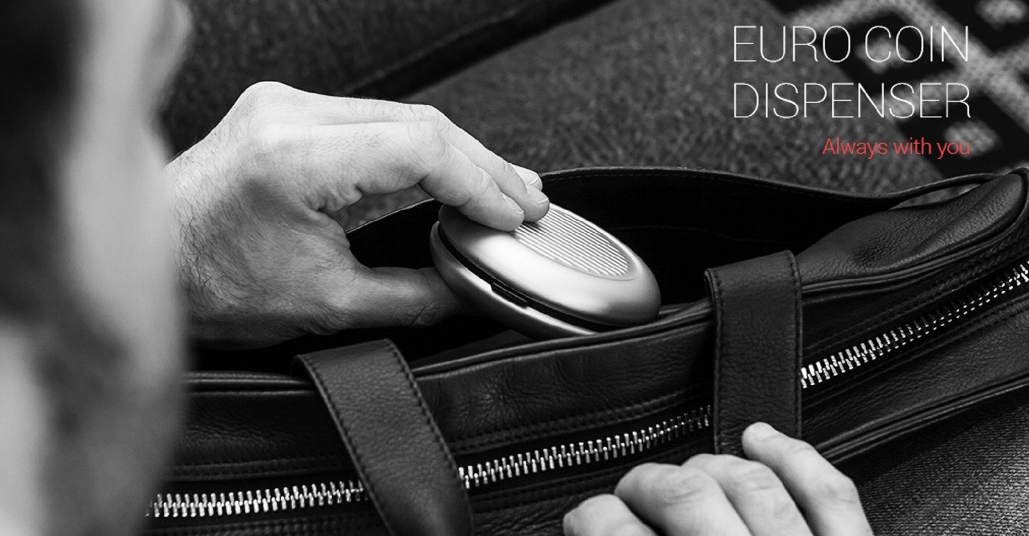 Ogon coin dispenser silver aluminium wallet