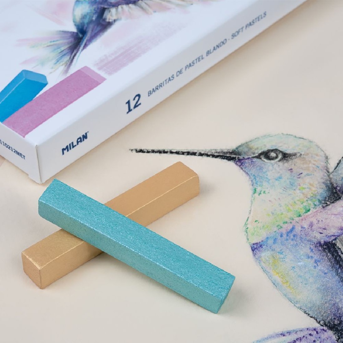 Ξηρά Παστέλ Metal Colours 12 Τεμάχια 6110212MET Milan