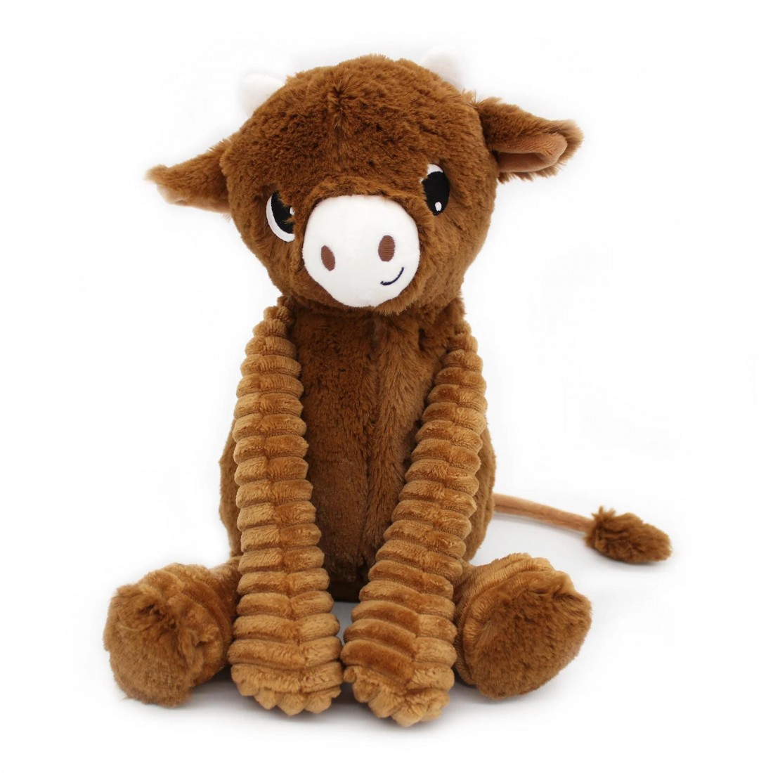 Hindou brown sugar cow soft toy mom and her baby Les Ptipotos 76050 Les Deglingos.