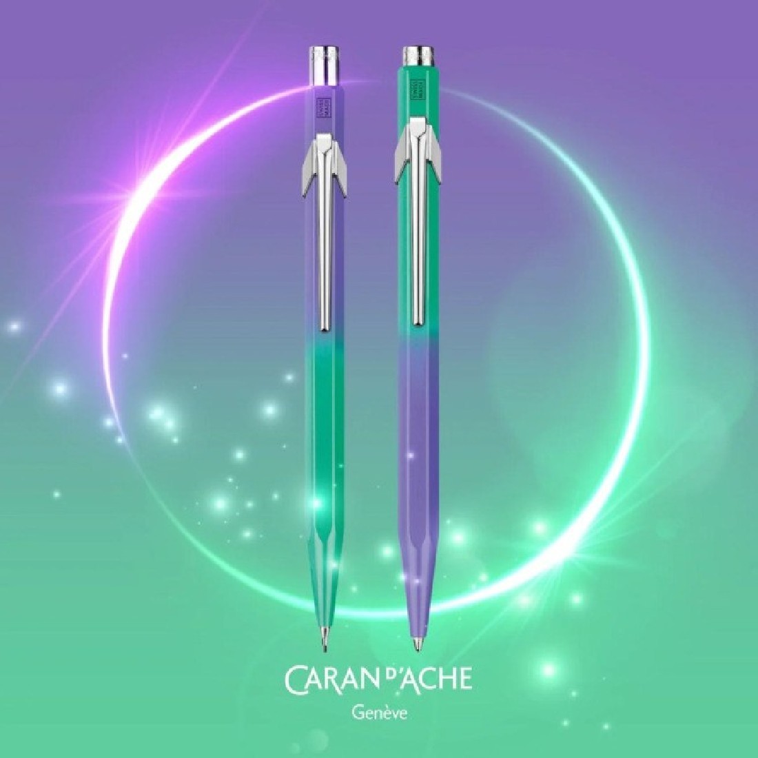 Caran dAche 849 & 844 (ballpen & pencil) Borealis Special Edition Set 8490.703