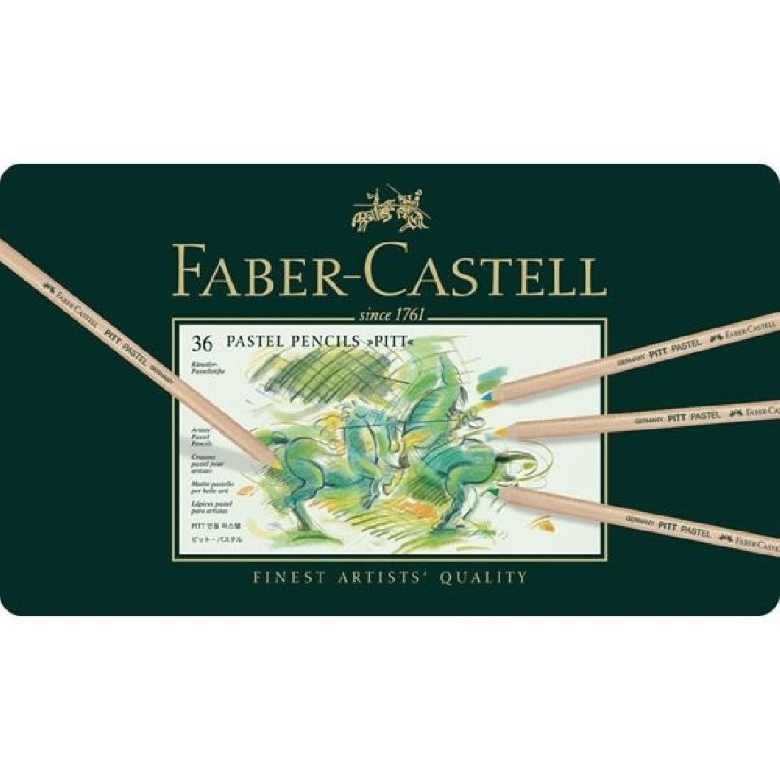 Colour pencil Pitt Pastel, tin of 36, Faber Castell 112136