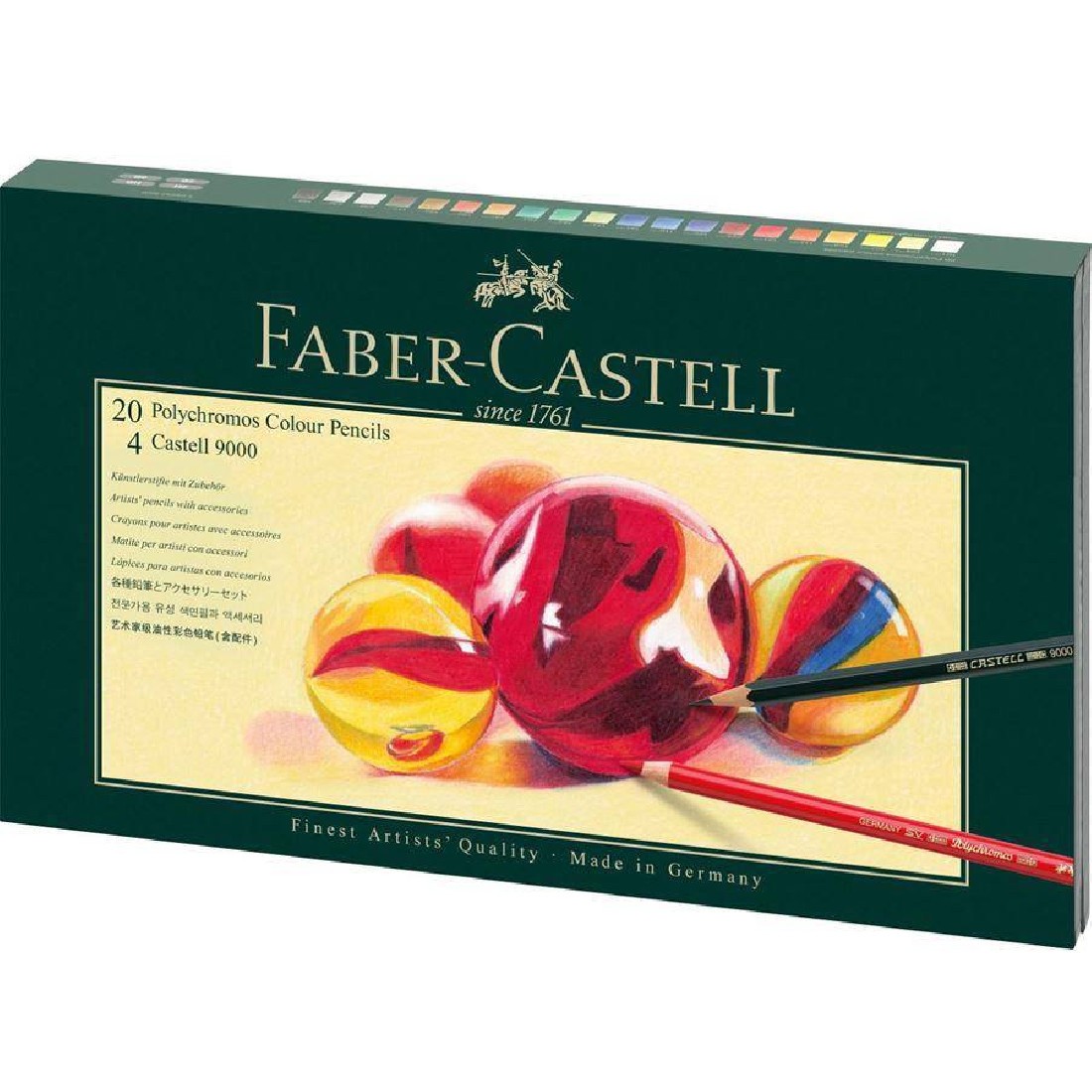Faber Castell Polychromos Colour Pencil set of 24 plus 4 9000 pencils 210051