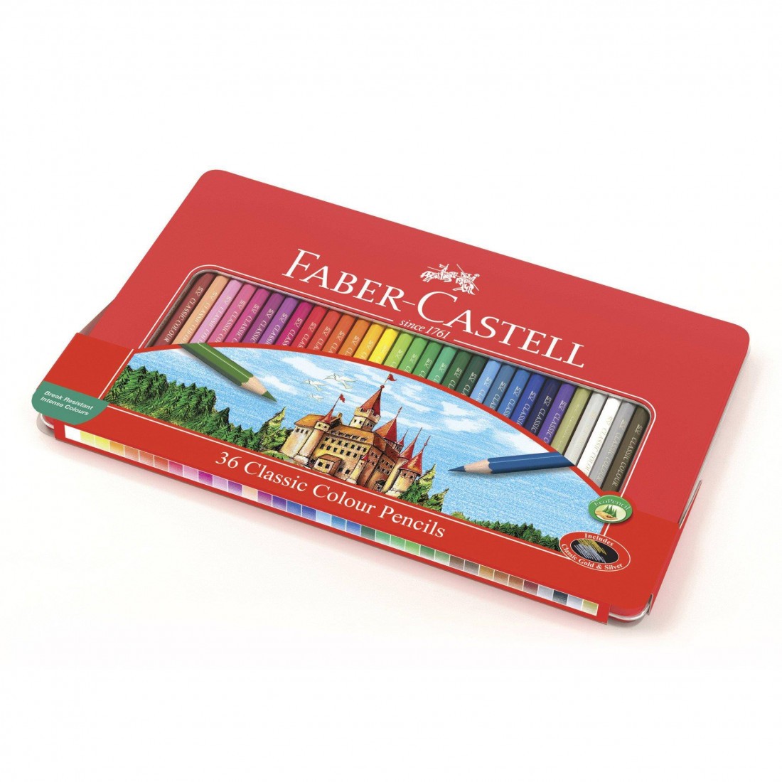 Faber Castell  Classic Colour pencils  115886, tin of 36