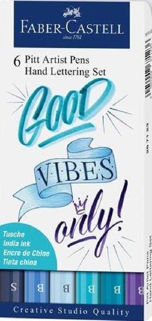 Faber-Castell 6 Pitt Artist Pens Lettering Set 267123