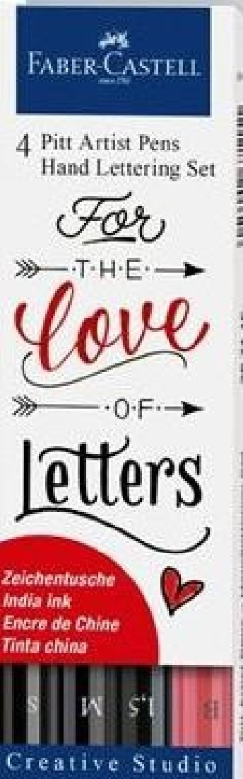 Faber-Castell 4 Pitt Artist Pens Lettering Set 267115