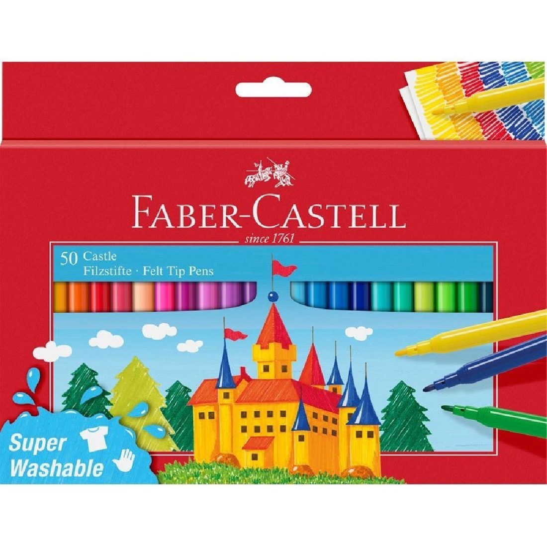 Faber Castell Fibre-tip pen Castle Cardboardbox 50pc. 554204