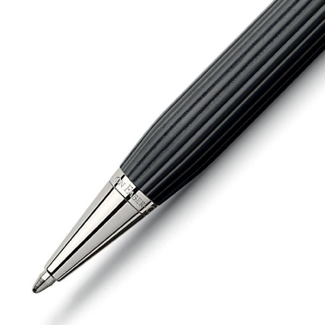 Graf Von Faber Castell Ebony Wood Platinum ballpoint 145531