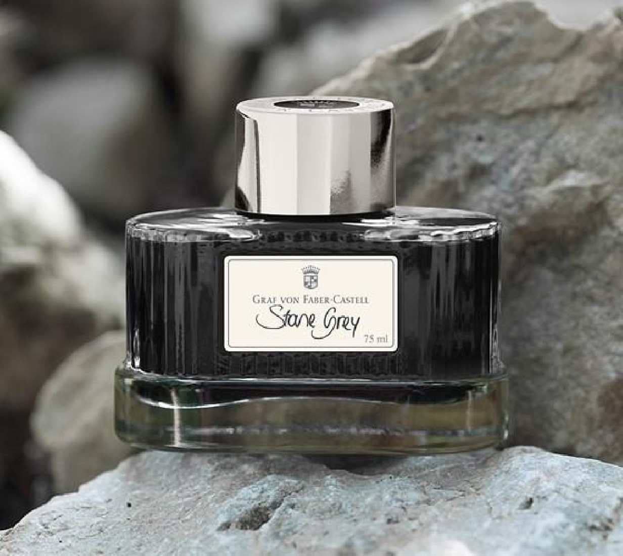 Graf von Faber Castell Stone Grey Fountain Pen Ink 75ml 141003