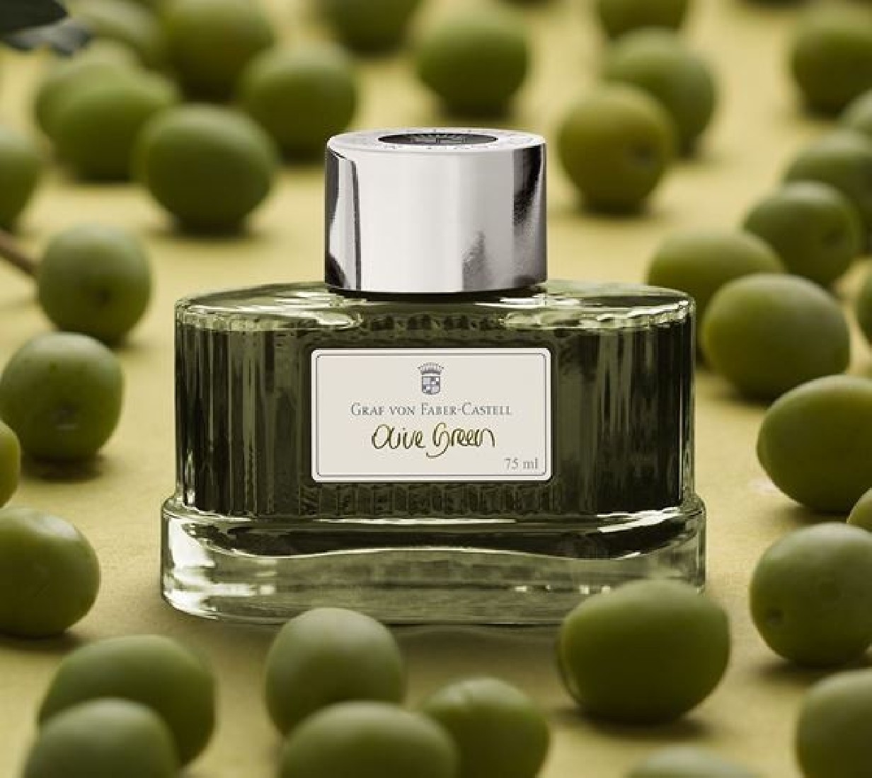 Graf von Faber-Castell Olive Green 141015 Fountain Pen Ink 75ml