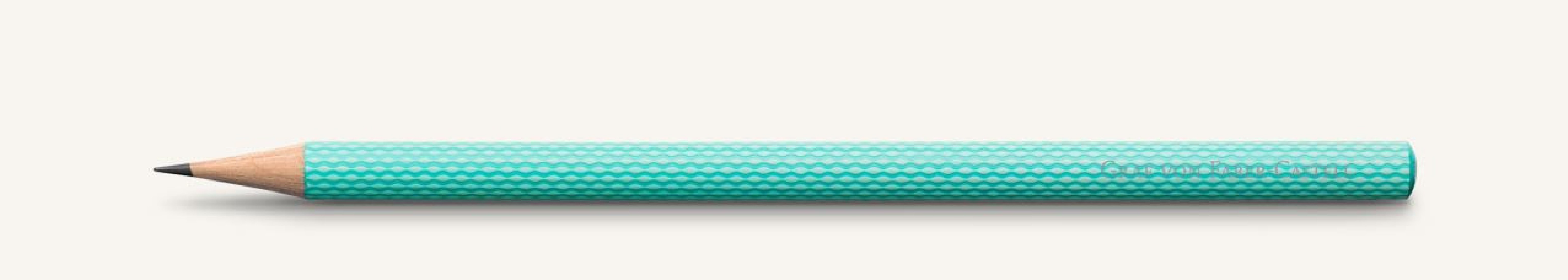 Graf Von Faber Castell 3 graphite pencils Guilloche, Turquoise 118624