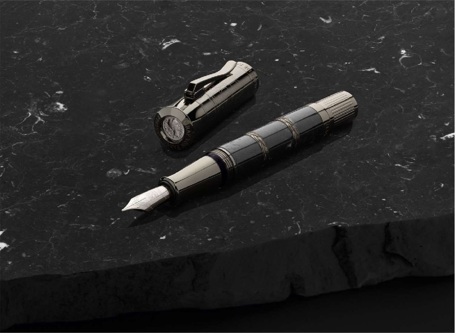 Graf Von Faber Castell Pen of the year 2018 Black Edition Imperium Romanum Fountain Pen