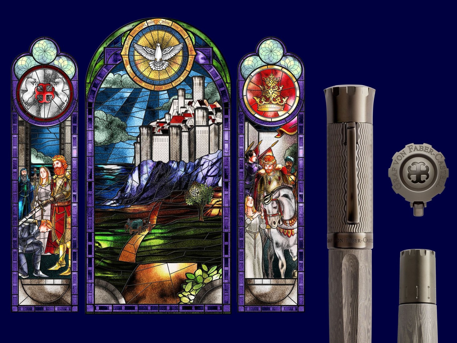 Graf Von Faber Castell pen of the year 2021 Knights fountain pen