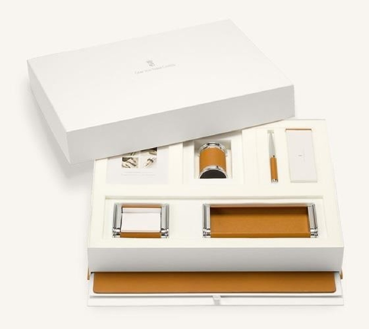 Graf Von Faber Castell Set desk accessories Epsom Grained Leather Cognac 118576