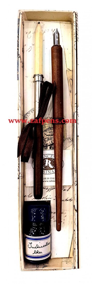 Francesco Rubinato art set 2/PIPPO με ξύλινο κονδυλοφόρο, στέλεχος μολυβιού & μελάνι