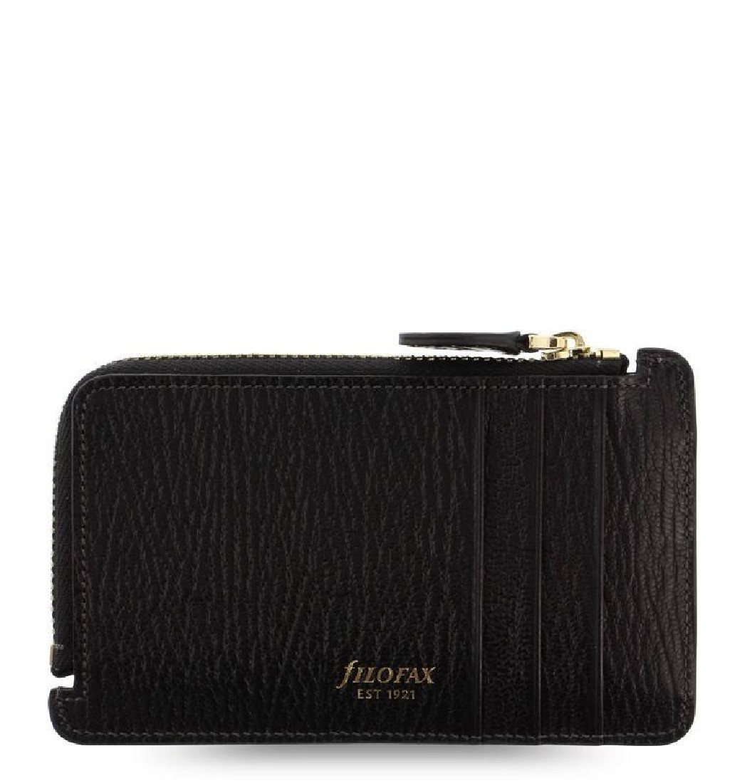 Chester Zip Card Holder Black Filofax