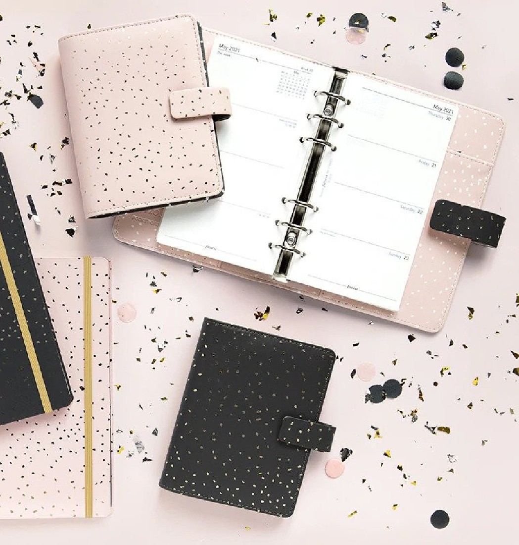 Filofax Organiser Pocket Confetti Charcoal 028724