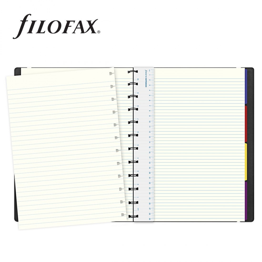 Filofax Notebook refillable ruled A4 Black 115022 FX