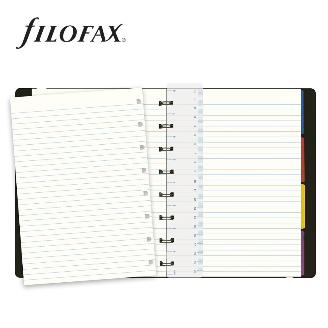 Filofax Notebook Refillable Ruled A5 Black 115007