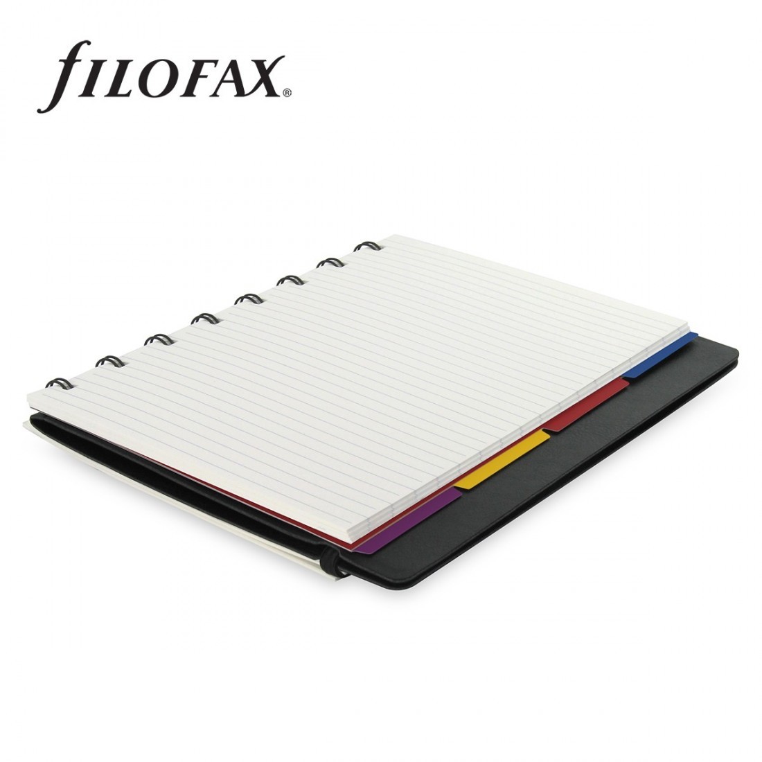 Filofax Notebook Refillable Ruled A5 Black 115007