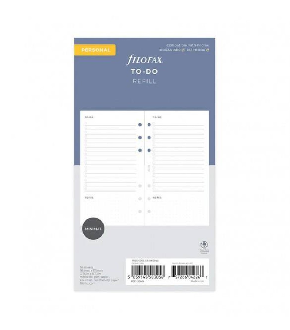 Refill Personal To Do 132864 Filofax