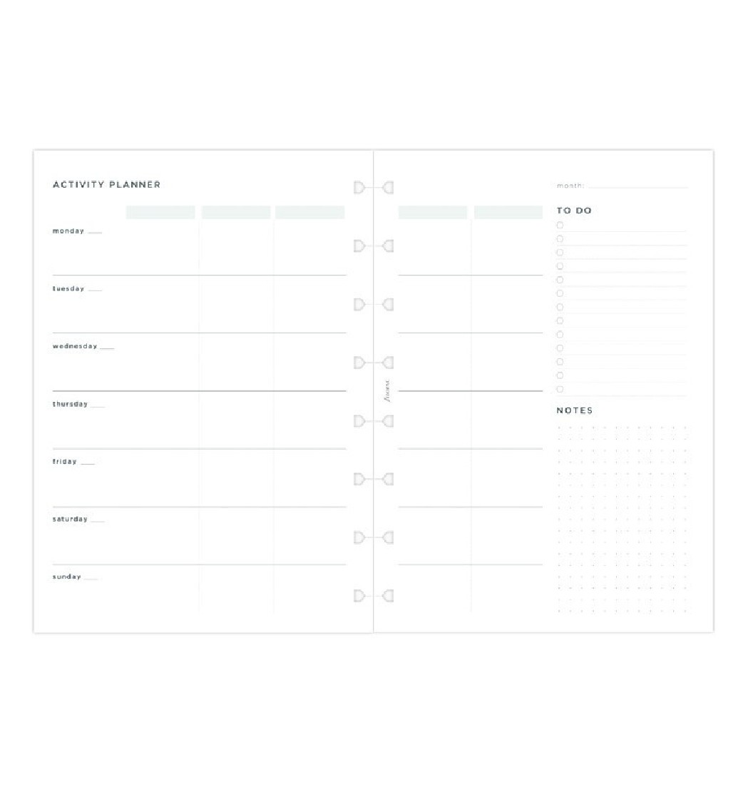 Refill A5 Notebook Activity Planner 132849 Filofax.
