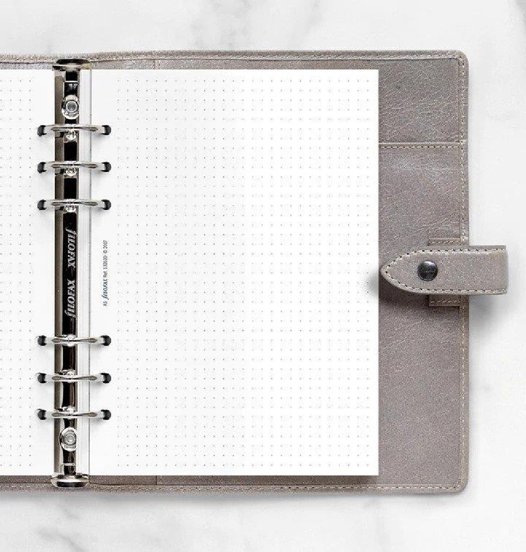 Filofax Refill A5 white dotted paper 132620